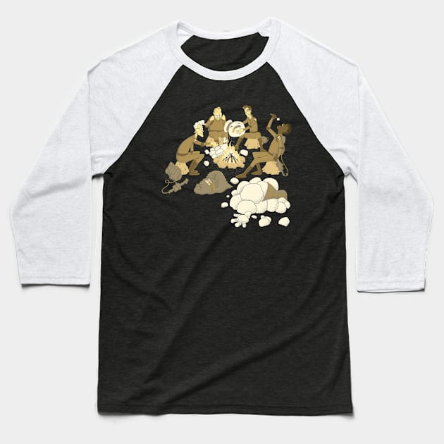 Campfire Busters! Baseball T-Shirt by Nathanevans